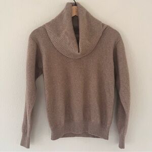 Stanley Korshack Vintage Cashmere Sweater Small Turtleneck Tan Minimalist Luxury